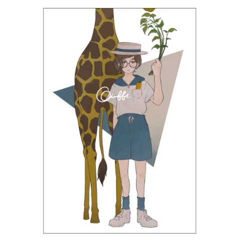 【百瀬たろう】ポストカード - giraffe