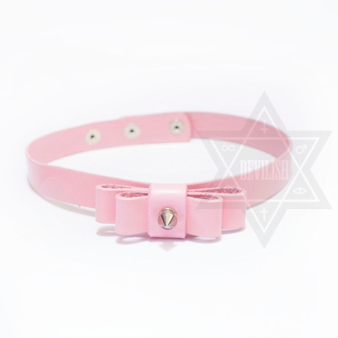 【Devilish】Ribbon choker (pink)