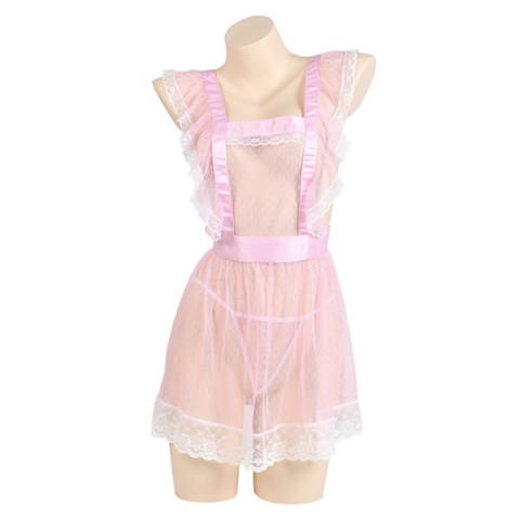 Lalary しーするーなフリルエプロン ピンク かわいいお洋服準備室 雑貨通販 ヴィレッジヴァンガード公式通販サイト