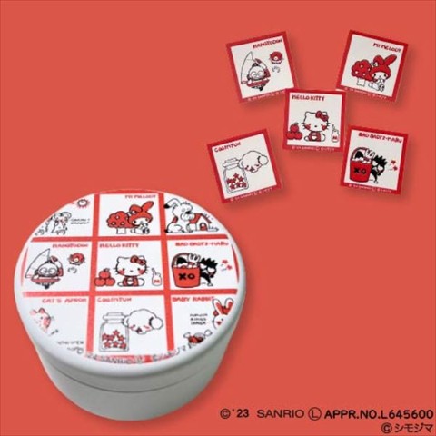 【サンリオキャラクターズ×シモジマ】ミニ缶　ミニステッカー5枚入り (サンリオキャラクターズ×ストップペイル)