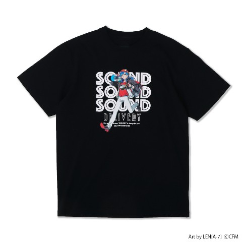 【初音ミク】SOUND DELIVERY イラストTシャツ KAITO ブラック XL