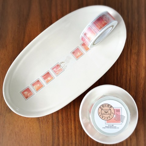 【きのこ社】夕焼け切手マスキングテープ