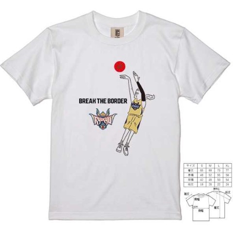 【B.LEAGUE×タケウチアツシ】琉球ゴールデンキングス　Tシャツ　ホワイト　XLサイズ