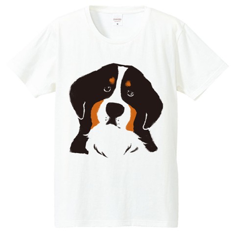 せいこせんせい バーニーズマウンテンドッグ Tシャツ ホワイト Mサイズ 犬 雑貨通販 ヴィレッジヴァンガード公式通販サイト
