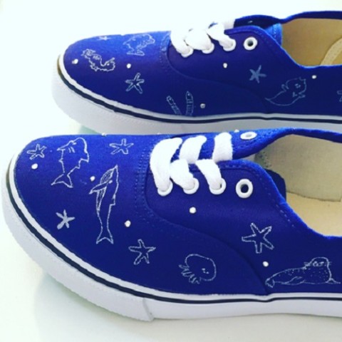 【Seikoyuki】【27cm】海の仲間たちスワロフスキースニーカー【受注生産】