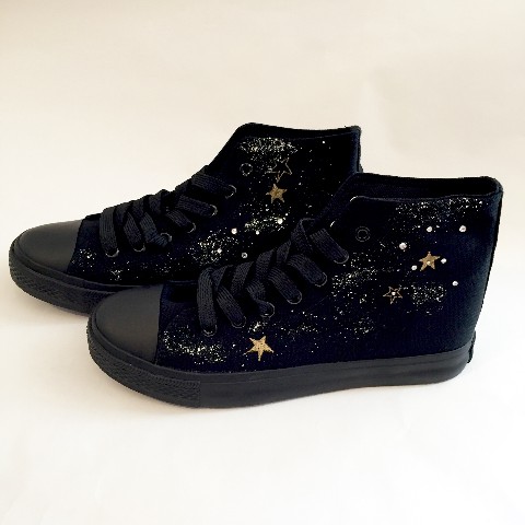 【seikoyuki】【27cm】ゴールドスタースワロフスキーシューズ【受注生産】