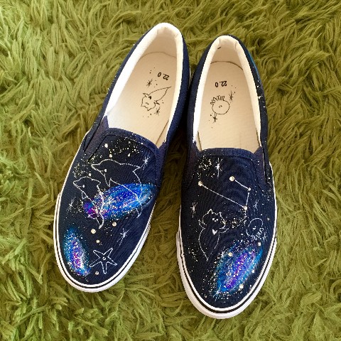 【Seikoyuki】星空水族館スワロフスキースリッポン【23.0】【受注生産】