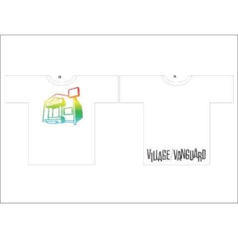 【大松雅士】日本伝統文化代表作家の手がけるイラストヴィレッジヴァンガードロゴTシャツ（いろえんぴつ画風&デッサン風XL）【Tadashi Daimatsu】