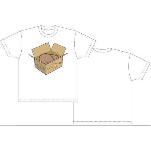 【うかうか】はこいりこいぬ 半そでTシャツ（Lサイズ）