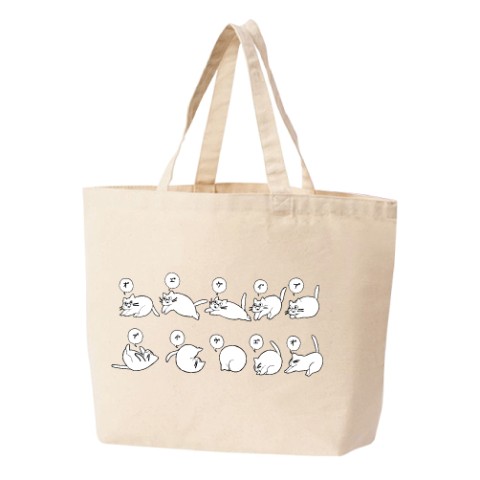 【ﾆｬｰと鳴けないﾈｺﾁｬﾝ】トートバッグ