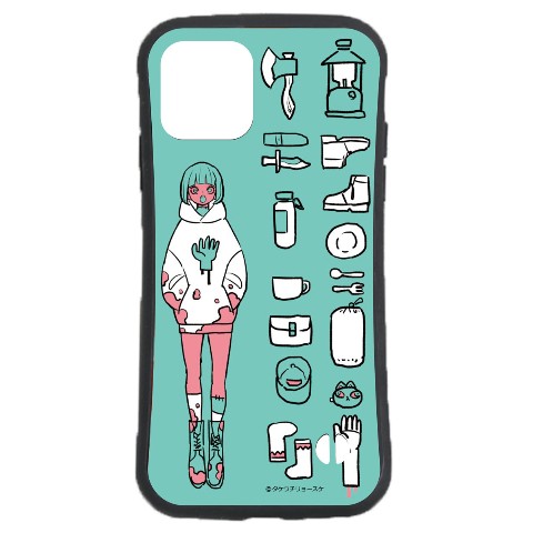 【タケウチリョースケ】ゾンビガールキャンピング iPhoneケース 12