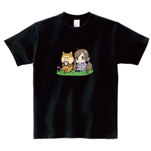 【まめもっっっち】Tシャツ ブラック（XLサイズ）