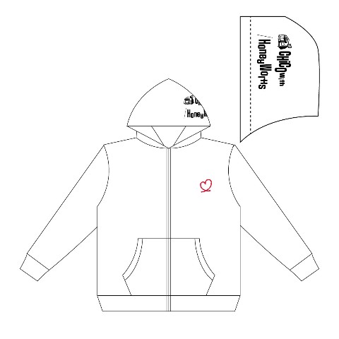 【CHiCO with HoneyWorks】ジップパーカー/Lサイズ