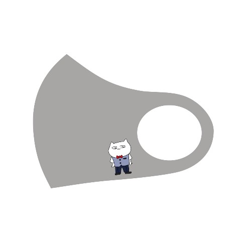 【もちぎさん】マスク（バーテン猫）