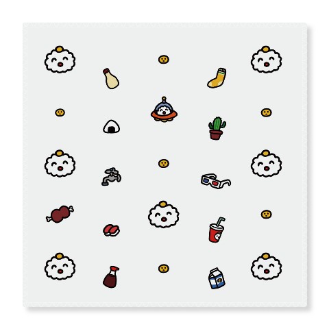 【しゅうまい君】ハンドタオル マーブル