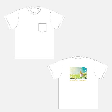 【杏仁ミル】Pocket Tee（White）L size