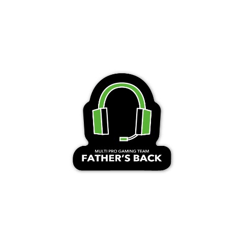 【父ノ背中】ステッカー(ヘッドホン)