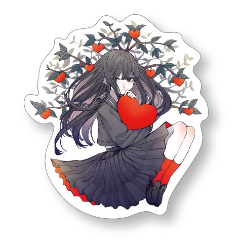 【燕氏】想いの植樹/ステッカー・Lilly/缶バッチ　セット