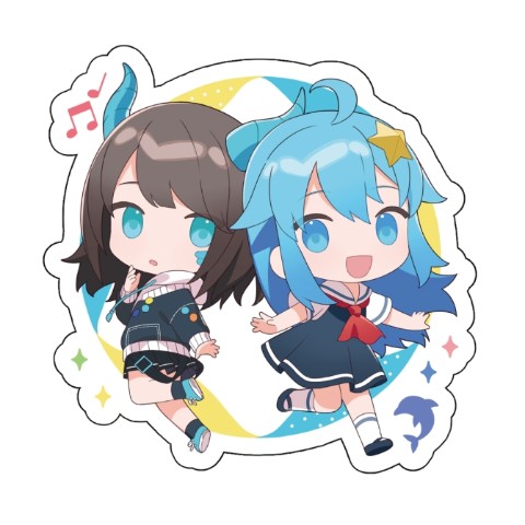 【市瀬るぽ×いるかアイス】ステッカー