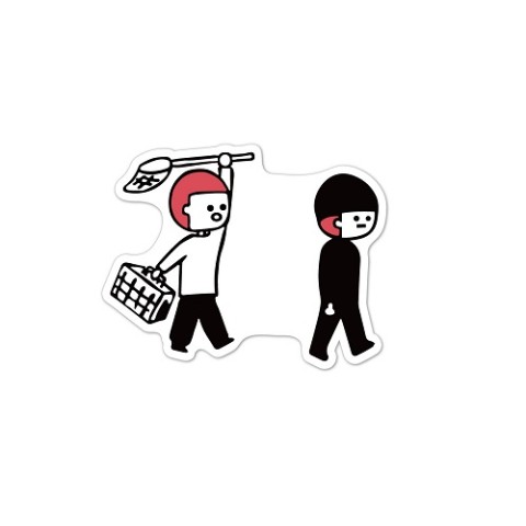 【マオメエアニメ】ステッカー（ぼくとねこ）