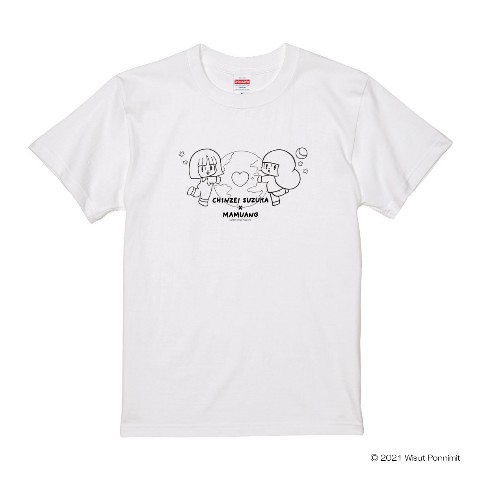 鎮西寿ー歌×マムアン】コラボTシャツ（白）Mサイズ＜特典付き＞ / vvstore