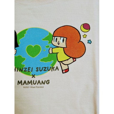 鎮西寿ー歌×マムアン】コラボTシャツ（ベビーピンク）Lサイズ＜特典付き＞ / vvstore