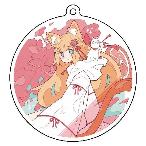 【花園セレナ×Haる】Acrylic key chain（White ver.）＜花?Serena＞
