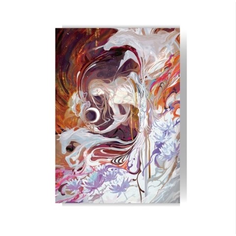 【江川あきら】ファブリックパネル　紅