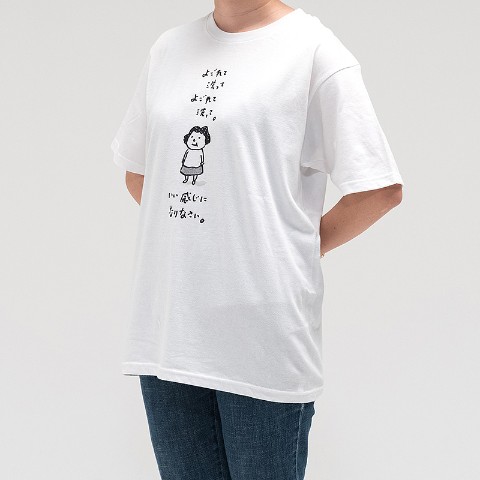 ヨシタケシンスケ】『思わず考えちゃう』Tシャツ（よごれて洗って）：M / vvstore