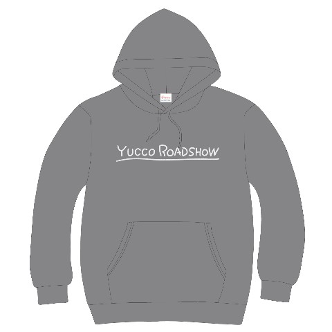 【ゆっこロードショー】刺繍入りパーカー（グレー）Mサイズ