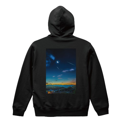 【まちゅばら】パーカー（流星）ブラック M