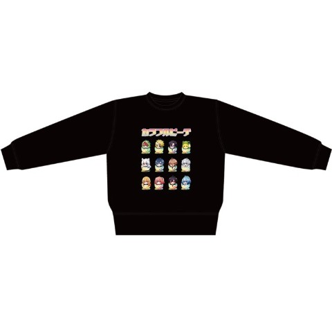 【カラフルピーチ】スウェット　ブラック（Sサイズ）