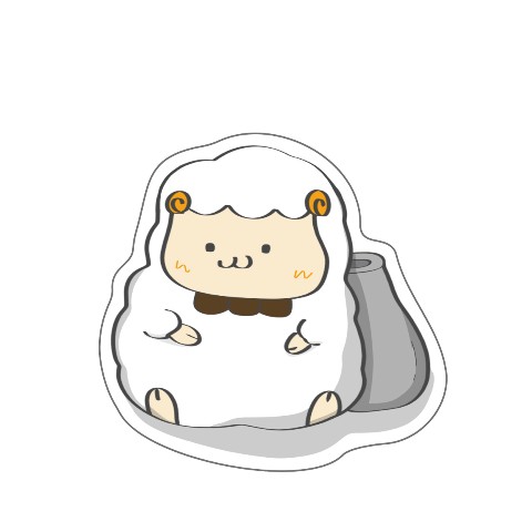 【羊飼いK】壺ひつじ ステッカー