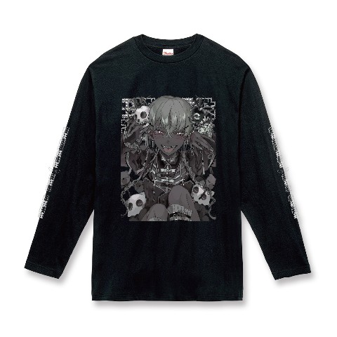 【くろうめ第二弾】ロンT　ブラック　XLサイズ　腕2本プリント