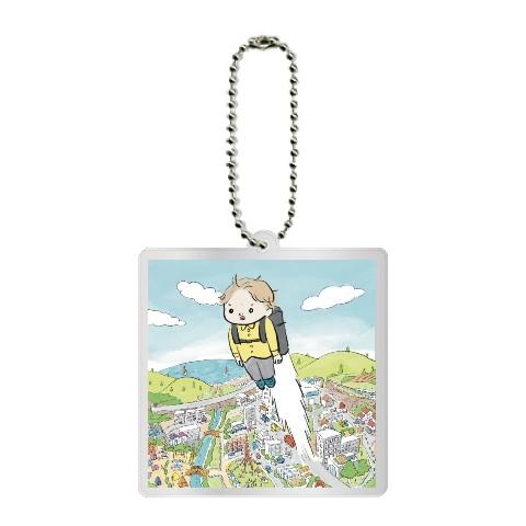 【まぼ】アクリルキーホルダー「空飛ぶよいたん」