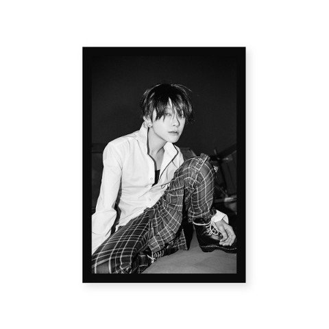 【マキセ】ステッカー モノクロ黒髪