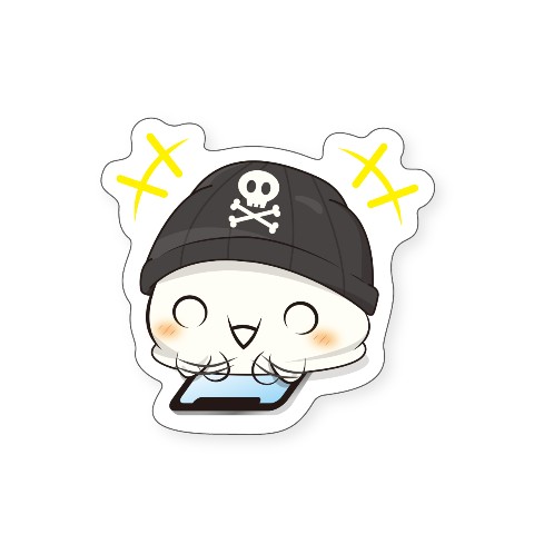 【ぺるーのお部屋】 ステッカー  わいわい