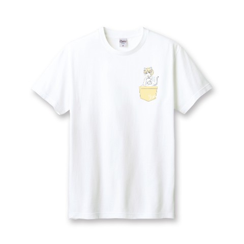 【ゆん】Ｔシャツ　白ゆんねこ（Mサイズ）