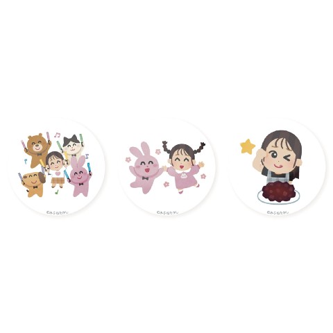 【会沢紗弥×いらすとや】缶バッジ３個セット