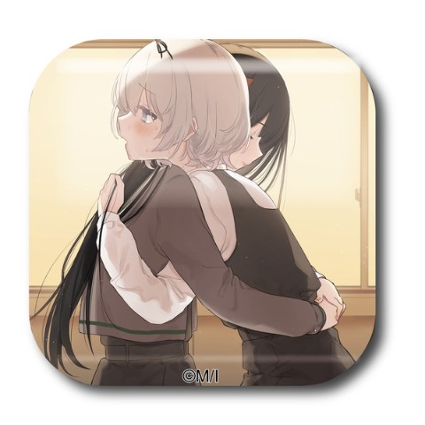 【きたない君がいちばんかわいい】スクエアバッジ　愛吏＆ひなこ（A）