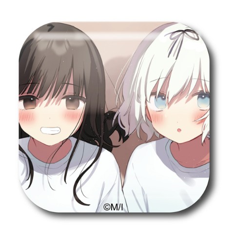 【きたない君がいちばんかわいい】スクエアバッジ　愛吏＆ひなこ（C）