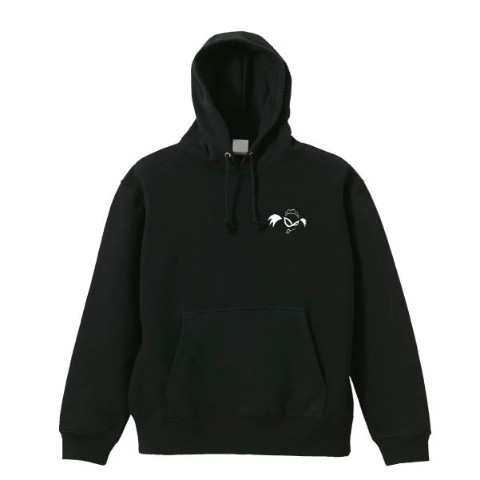 【はやもこ】パーカー　ワンポイント黒　Lサイズ