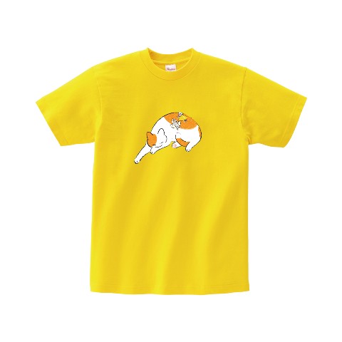 【Sky×ふじひと】Tシャツ　おひるね　YE　Mサイズ