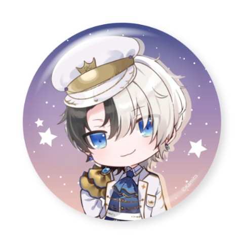 【かみと】丸型バッジ　デフォルメ軍服