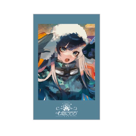 【七海うらら】フォト風ステッカー ネイビー