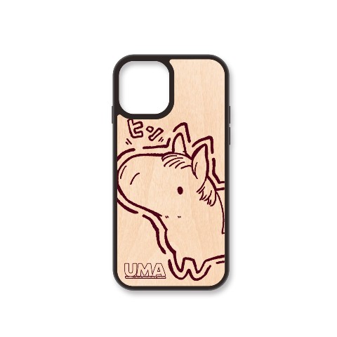 【ナト】はめ込みウッド衝撃吸収 iPhoneケース iPhone12（ノーマルUMA）