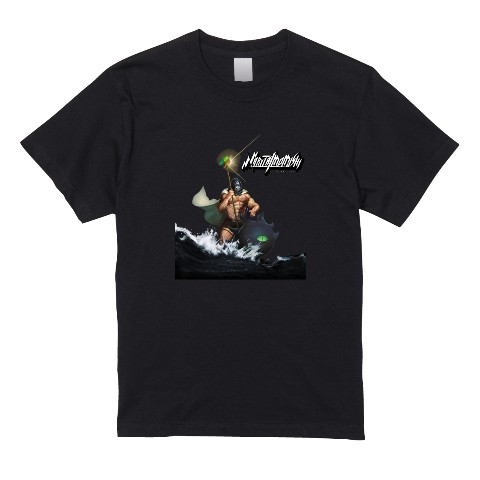 【成田芋虫】Tシャツ メタルジャケ風 BK（Ｍサイズ）