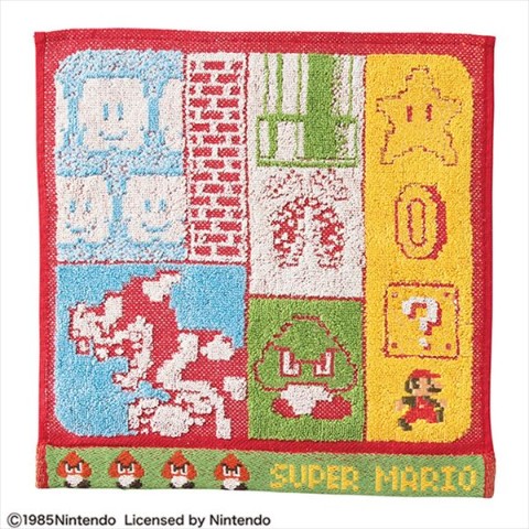【スーパーマリオブラザーズ】 地上ステージ ミニタオル