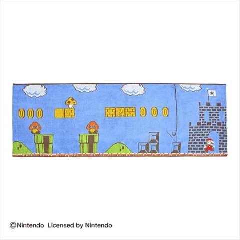 【スーパーマリオブラザーズ】 スクロールフィールド ロングフェイスタオル
