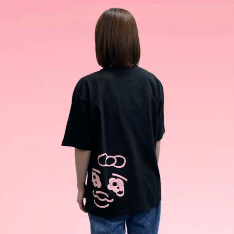 おぱんちゅうさぎ】BIGTシャツ アップ ブラック フリーサイズ / vvstore